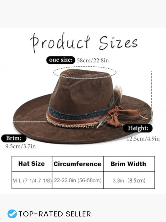 Wide Brim Fedora Hat for Women Men Retro Felt Panama Dress Up Hat